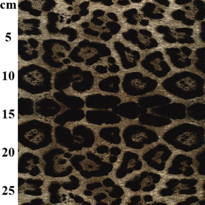 Dark Leopard Stretch Velvet Fabric