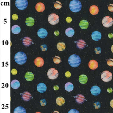 Planets Cotton Fabric