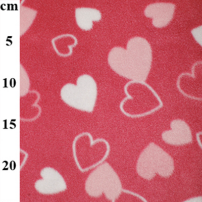 Loving Hearts Fleece Fabric