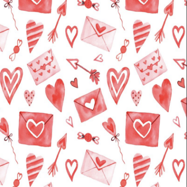 Love Letters Digital Printed Cotton Fabric