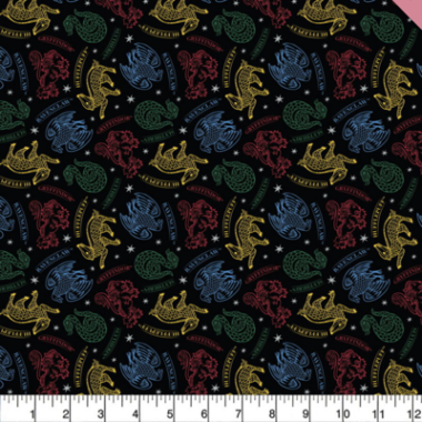 Mystical Houses Harry Potter Fabric