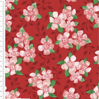 Cherry Blossom Cotton Fabric By Sarah Payne
