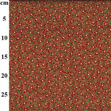Rose and Hubble Classic Metallic Holly Christmas Fabric – Remnant House ...